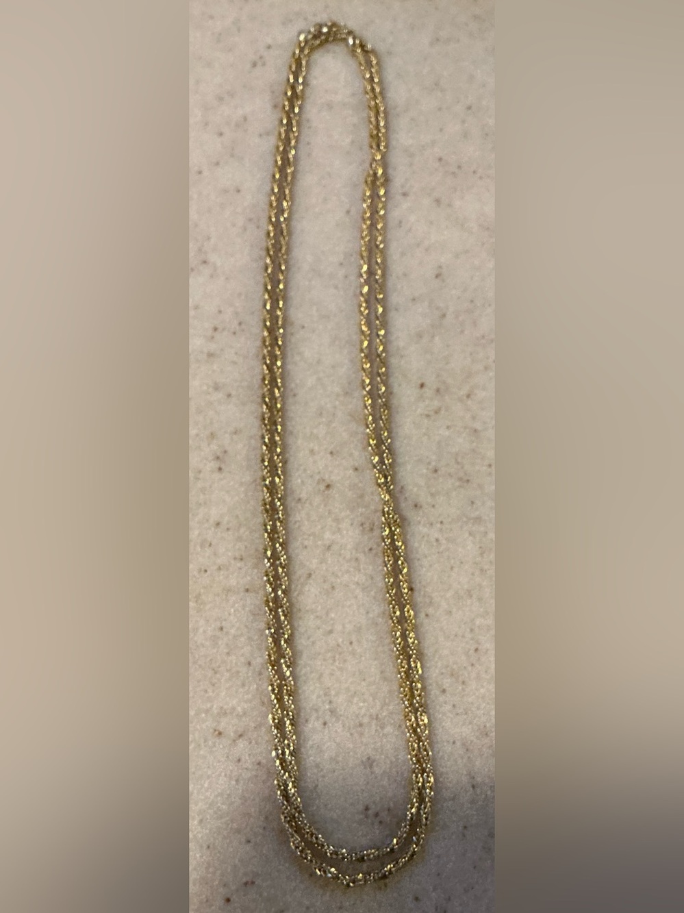 Gold-Tone Rope Chain Necklace - Elegant Women's Jewelry